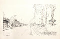 Blowing Rock Downtown Art Print by Tom Stine