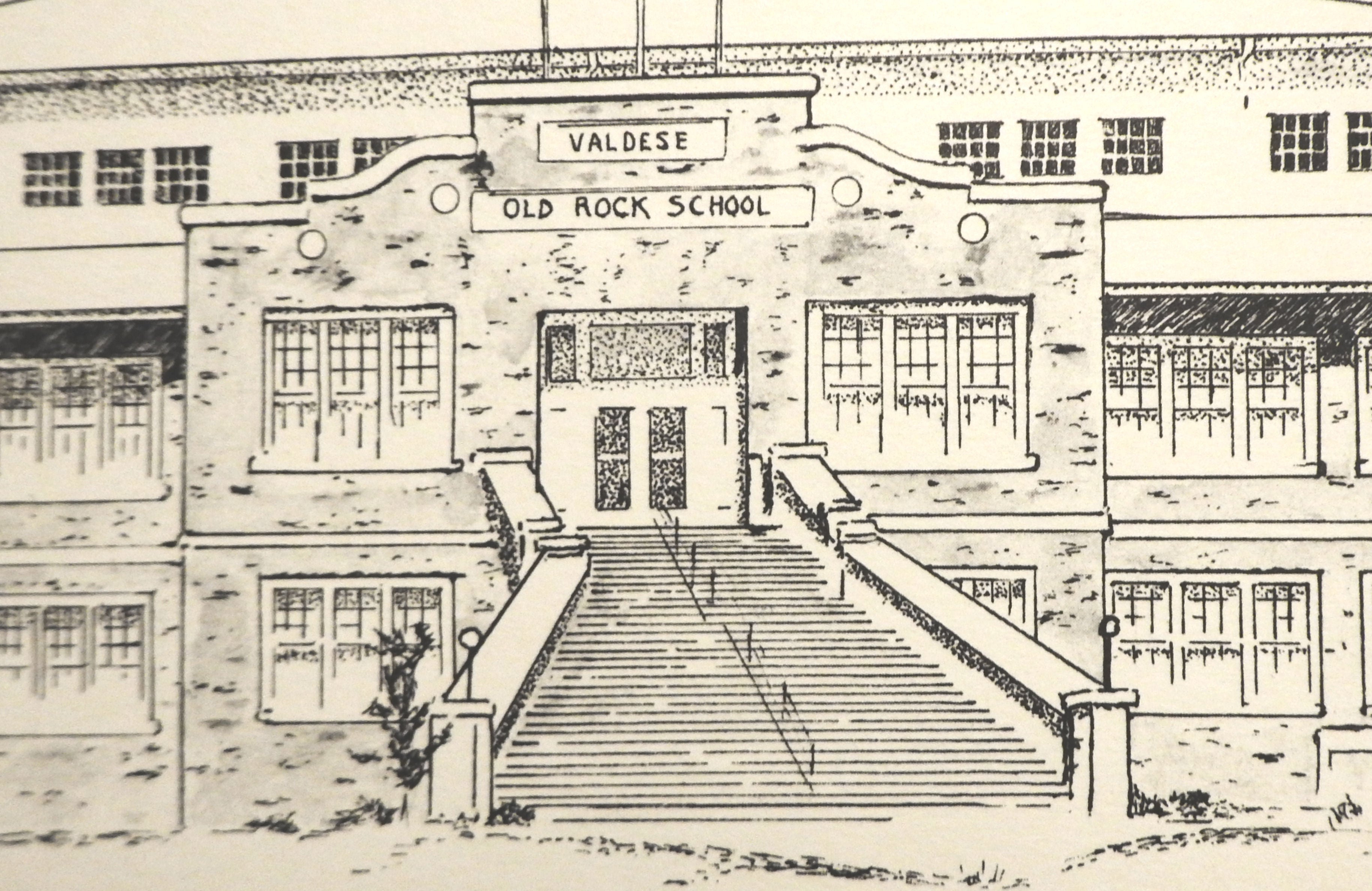 Valdese Old Rock School Art Print by Tom Stine