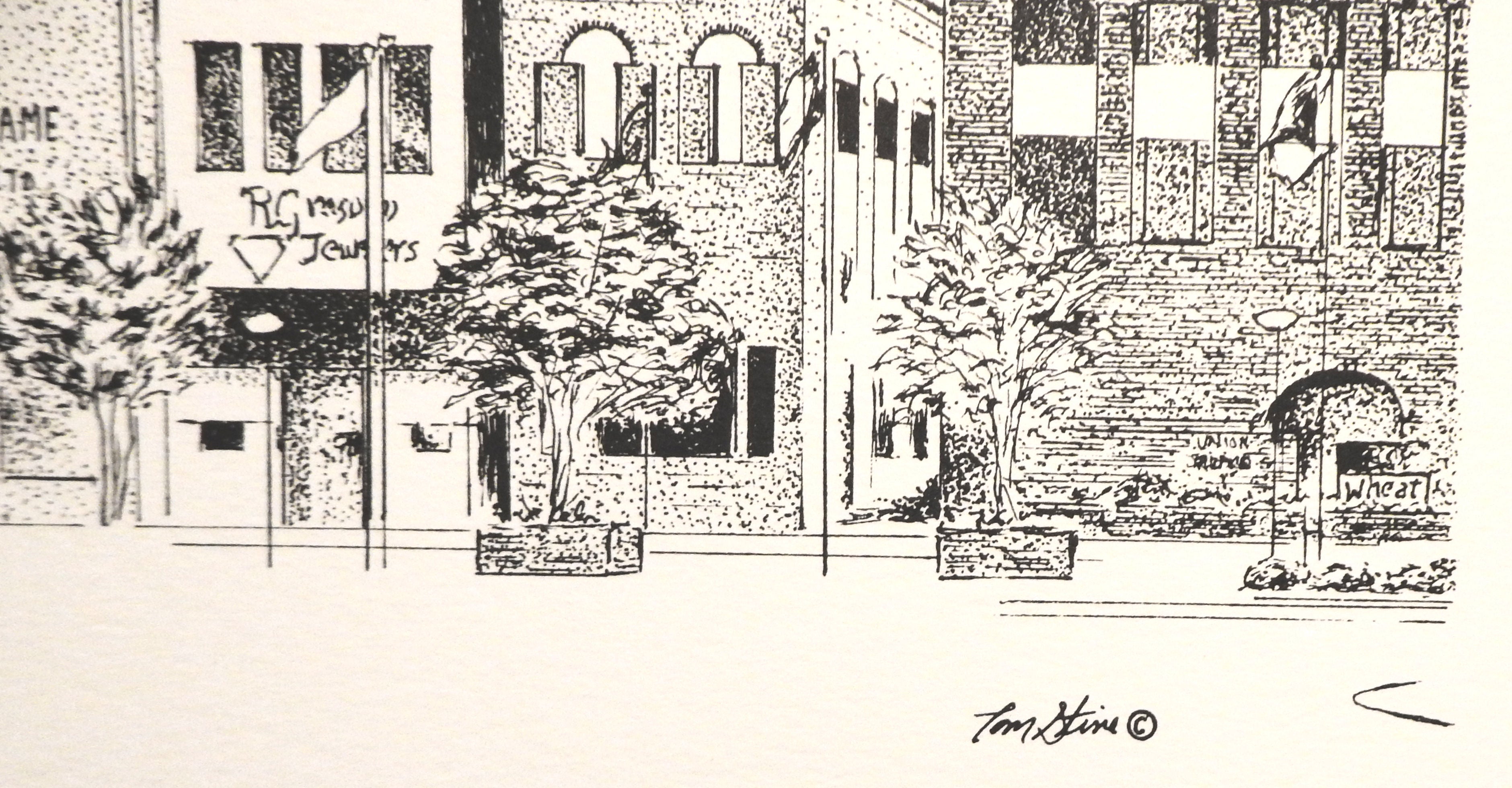 Hickory Downtown Art Print by Tom Stine