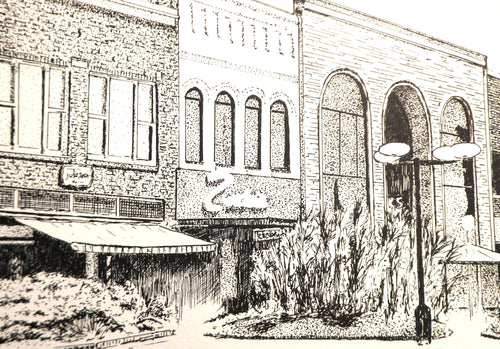Hickory Downtown Art Print by Tom Stine